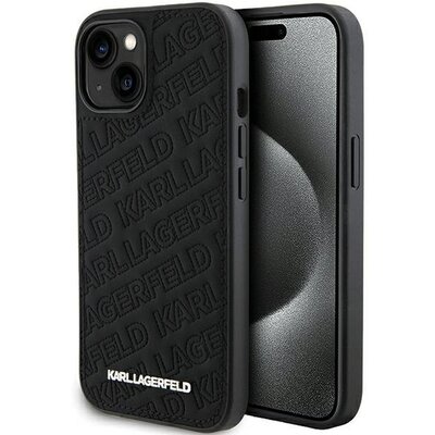 Erededi tok KARL LAGERFELD KLHCP15SPQKPMK for iPhone 15 (Quilted Pattern / black)