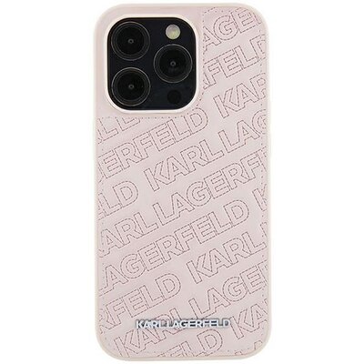 Eredeti tok KARL LAGERFELD KLHCP15SPQKPMP for iPhone 15 (Quilted Pattern / pink)