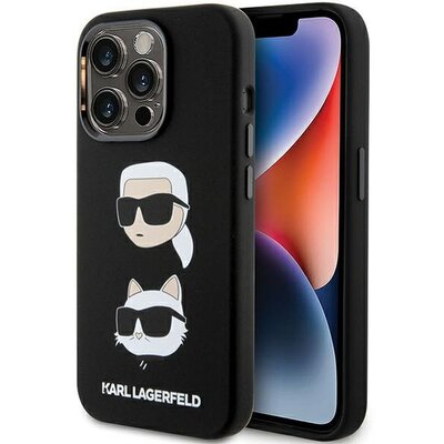 Eredeti tok KARL LAGERFELD KLHCP15LSDHKCNK for iPhone 15 Pro (Silicone KC / black)