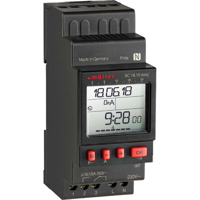 Müller SC 18.10 easy 12V ACDC Kalapsínes időkapcsoló óra Digitális 12 V/DC, 12 V/AC 4000 W