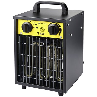 TOOLCRAFT TO-8578335 Ipari hősugárzó 3000 W Fekete-sárga