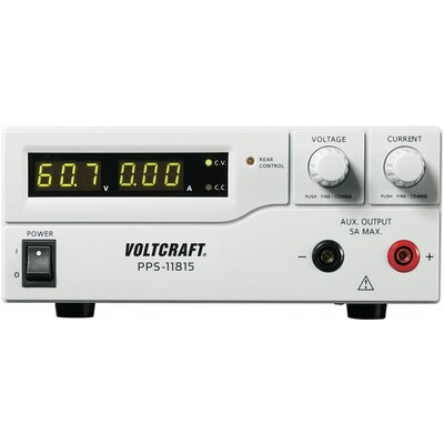 Labortápegység, szabályozható VOLTCRAFT PPS-11815 1 - 60 V/DC - 5 A 300 W USB, Remote Programozható Kimenetek száma 2 x Kalibrált ISO