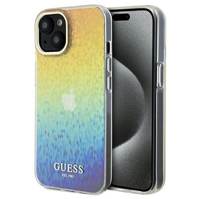 Eredeti tok GUESS GUHCP14SHDECMI for iPhone 14 (IML Faceted Mirror / disco iridescent)