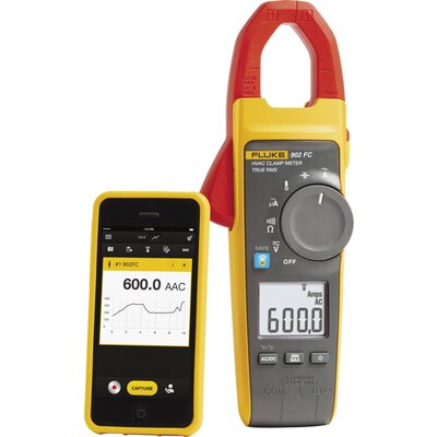 Fluke 902 FC Lakatfogó, Kézi multiméter digitális CAT III 600 V, CAT IV 300 V Kijelző (digitek): 6000