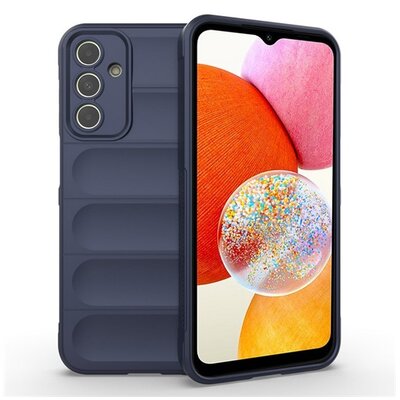 Szilikon telefonvédő (ütésállóság, kameravédő, 3D) SÖTÉTKÉK [Samsung Galaxy A15 (SM-A155)]