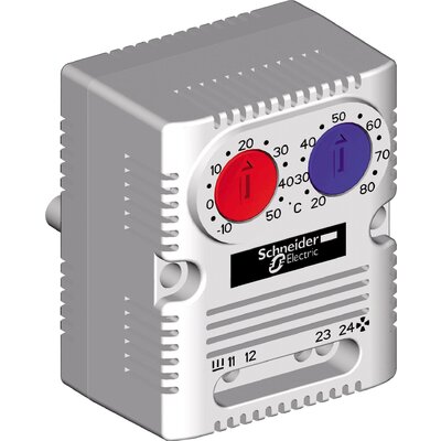 Schneider Electric Kapcsolószekrény termosztát NSYCCOTHD 250 V 1 záró, 1 nyitó (H x Sz x Ma) 44 x 56 x 68 mm 1 db