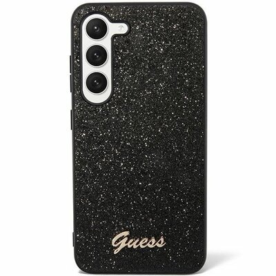 Eredeti tok GUESS GUHCS24MHGGSHK for Samsung S24 Plus (Glitter Script / black)