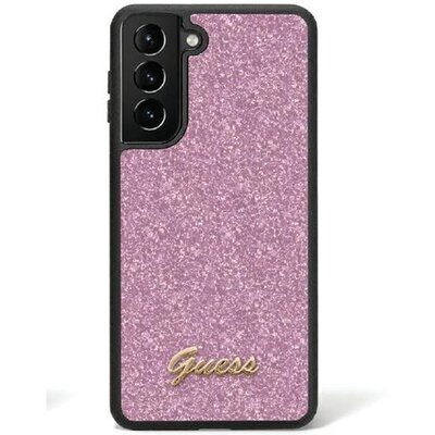 Eredeti tok GUESS GUHCS24LHGGSHU for Samsung S24 Ultra (Glitter Script / purple)