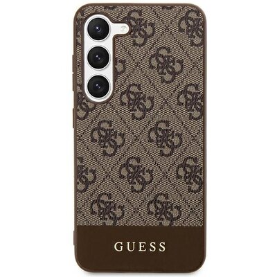 Eredeti tok GUESS GUHCS24MG4GLBR for SAMSUNG S24 Plus (4G Bottom Stripe / brown)