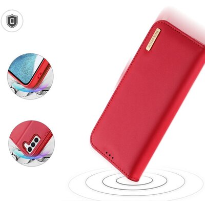 DUX DUCIS Hivo - Leather Wallet tok Samsung Galaxy S24 Plus red