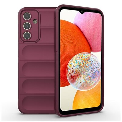 Szilikon telefonvédő (ütésállóság, kameravédő, 3D) BORDÓ [Samsung Galaxy A15 (SM-A155)]