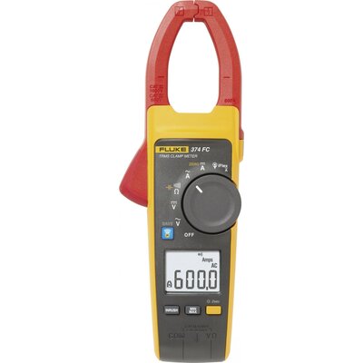 Kézi multiméter és lakatfogó CAT III 1000 V, CAT IV 600 V, 6000 digit, Fluke 374 FC