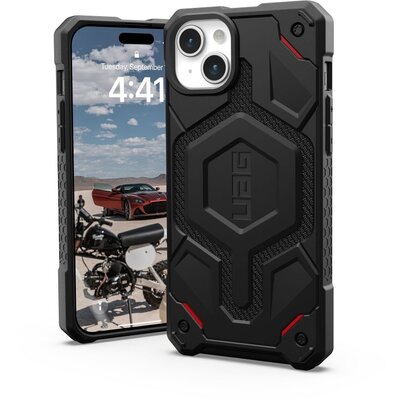 ( UAG ) Urban Armor Gear Monarch Pro IPHONE 15 PLUS - kompatibilis a MagSafe kevlar fekete színnel