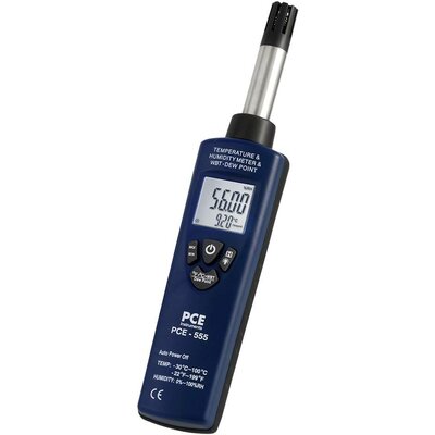 Hőmérséklet- és légnedvesség mérő % rF 100 % rF, PCE Instruments PCE-555