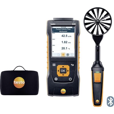 testo 440 Set 100 mm Anemométer Kalibrált (ISO)