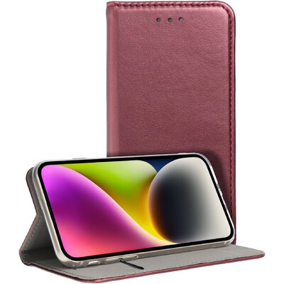 Smart Magneto book tok SAMSUNG S24 ULTRA burgundy vörös