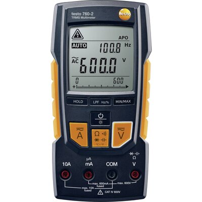 Digitális kézi multiméter TrueRMS CAT III 1000 V CAT IV 600 V 6000 digit, testo 760-2 0590 7602