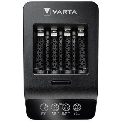 Hengeres akku töltő + 4 db ceruzaakku, Varta LCD Smart Charger 57684101441