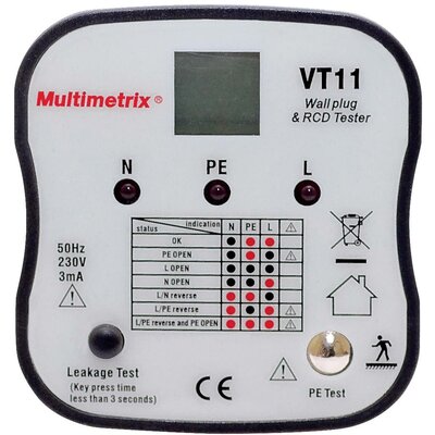 Multimetrix VT 11 Dugalj teszter CAT II 300 V LED