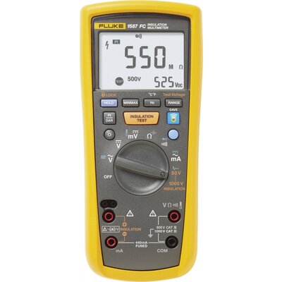 Szigetelésmérő műszer 50 V, 100 V, 250 V, 500 V, 1000 V 2 GΩ, Fluke 1587 FC