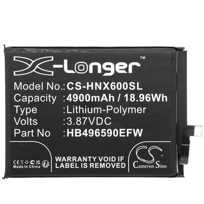 CAMERON SINO CS-HNX600SL CAMERON SINO Li-Polymer akkumulátor (3,87V / 4900mAh, Honor 24023623 kompatibilis) FEKETE