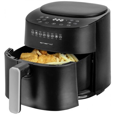 EMERIO AF-129369 Forrólevegős fritőz 1300 W Fekete