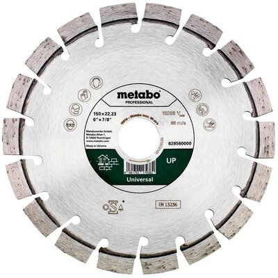 Metabo 628560000 Gyémánt bevonatú vágótárcsa Ø 150 mm Furat átmérő 22.23 mm 1 db