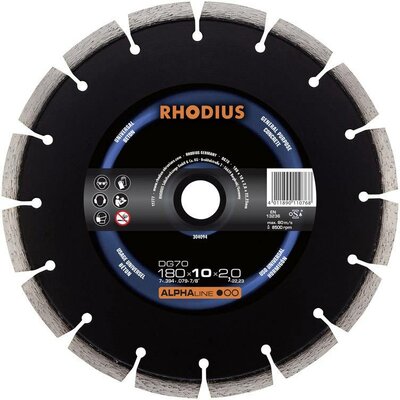 Rhodius 304095 DG70 Gyémánt bevonatú vágótárcsa Ø 230 mm Furat átmérő 22.23 mm Beton 1 db