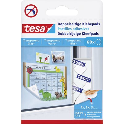 tesa tesa® TACK - kétoldalon ragadó korongok Átlátszó