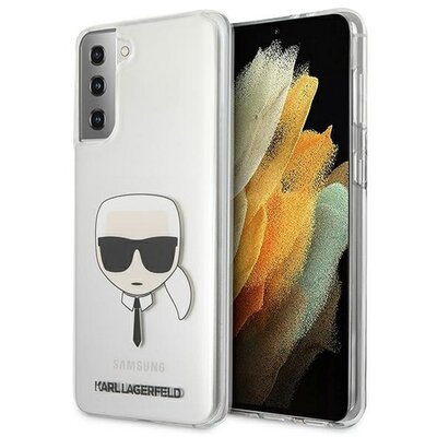 Eredeti tok KARL LAGERFELD KLHCS21MKTR do Samsung S21 Plus (Karl's Head / transparent)