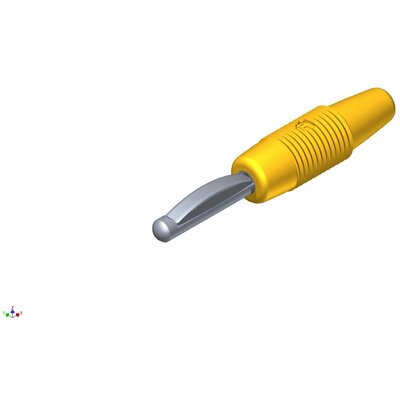 Hirschmann forrasztós banándugó, egyenes, Ø 4 mm, sárga, VON 30 SKS