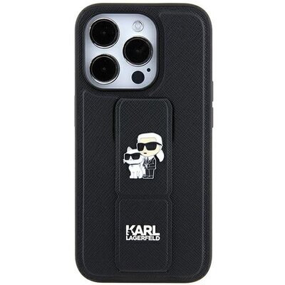 Eredeti tok KARL LAGERFELD KLHCN61GSAKCPK for iPhone 11 (Gripstand Saffiano KC PIN / black)