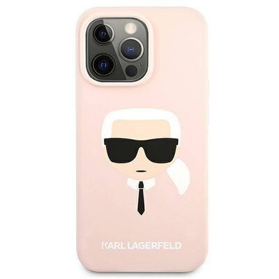 Eredeti tok KARL LAGERFELD KLHCP13LSLKHLP for iPhone 13 PRO (Silicone K. Head / light pink)