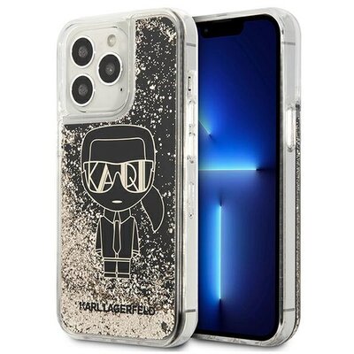 Eredeti tok KARL LAGERFELD KLHCP13LLGGKBK for iPhone 13 PRO (Glitter Gatsby Ikonik / black)