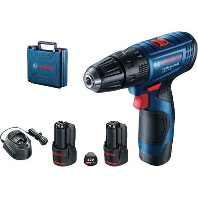 Akkus fúrócsavarozó 2 akkuval 12 V 2 Ah lítiumion, Bosch Professional GSR 120-LI