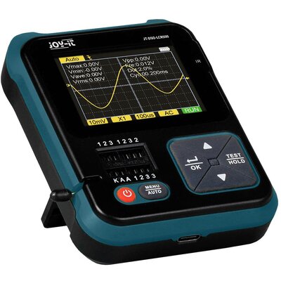 Joy-it DSO-LCR500 Oszcilloszkóp, Jelgenerátor 1 kHz - 100 kHz Háromszög, Pulzus, Négyszög, Színusz