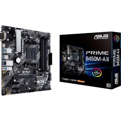 Asus PRIME B450M-A II Alaplap Foglalat AMD AM4 Formafaktor Micro-ATX Alaplapi chipszet AMD® B450