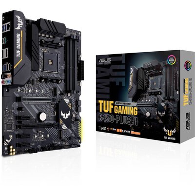 Asus TUF GAMING B450-PLUS II Alaplap Foglalat AMD AM4 Formafaktor ATX Alaplapi chipszet AMD® B450