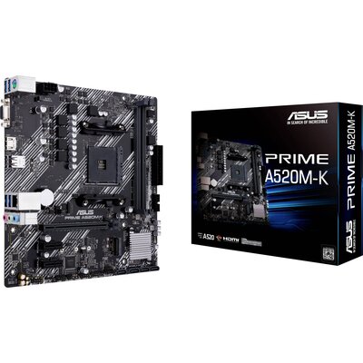 Asus PRIME A520M-K Alaplap Foglalat AMD AM4 Formafaktor Micro-ATX