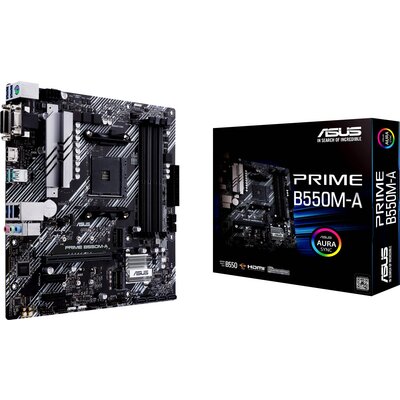 Asus PRIME B550M-A Alaplap Foglalat AMD AM4 Formafaktor Micro-ATX Alaplapi chipszet AMD® B550