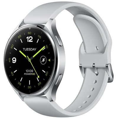 XIAOMI BHR8034GL XIAOMI Watch 2 okosóra (46mm, szilikon szíj, aktivitásmérő, pulzusmérő, 160 sportmód, vízálló, 5 ATM) EZÜST