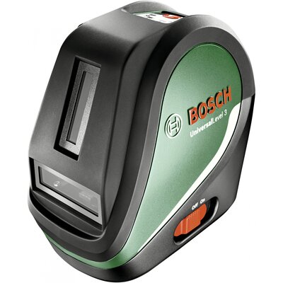 Bosch Home and Garden UniversalLevel 3 + TP320 Keresztvonalas lézer Táskával, Önszintező Hatótáv (max.): 10 m