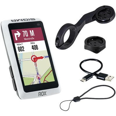 Sigma ROX 12.1 EVO Basic Set - White Kerékpár navigáció Kerékpár Európa Bluetooth®, GPS, GLONASS