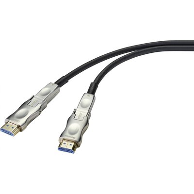 SpeaKa Professional HDMI Átalakító kábel HDMI-A dugó, HDMI mikro D dugó, HDMI-A dugó, HDMI mikro D dugó 50.00 m Fekete SP-9538584 PVC köpeny HDMI kábel