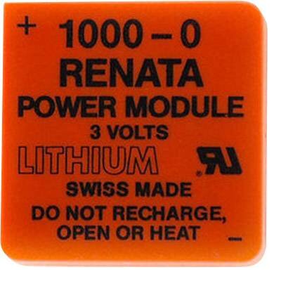 1000-0 lítium elem, 3V 950 mAh, Renata Powermodul 1000-0