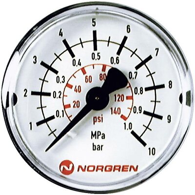 Norgren Manométer 18-013-891 Csatlakozó (manométer): Hátlap - 6 bar Külső menet R1/8 1 db