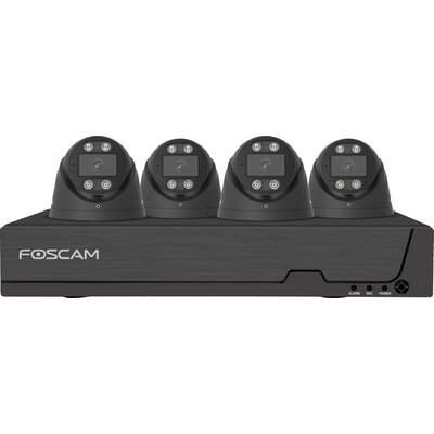 Foscam FNA108E-T4-2T black LAN IP-Megfigyelő kamera készlet8 csatornás4 db kamerával3840 x 2160 pixel