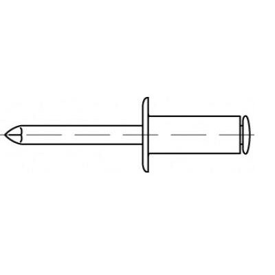 Popszegecs 6,4 mm rozsdamentes acél TOOLCRAFT TO-5444409 250 db