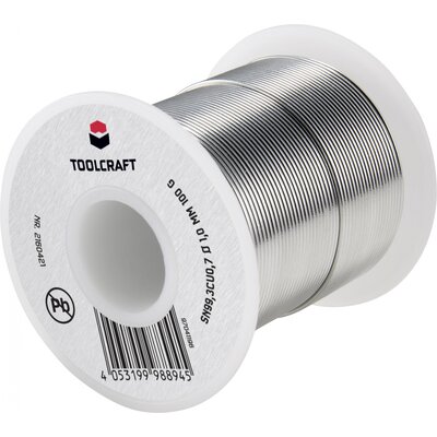 Ólommentes forrasztóhuzal 1 mm 100 g Sn99.Cu0,7, Toolcraft TO-6481263