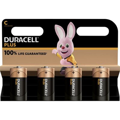 Babyelem Duracell Plus-C K4 Alkáli mangán 1.5 V 4 db